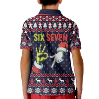 Grinch Hand Six Seven Xmas Kid Polo Shirt Meme Gen Alpha Slang - Wonder Print Shop