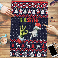 Grinch Hand Six Seven Xmas Puzzle Meme Gen Alpha Slang - Wonder Print Shop