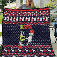Grinch Hand Six Seven Xmas Quilt Meme Gen Alpha Slang - Wonder Print Shop