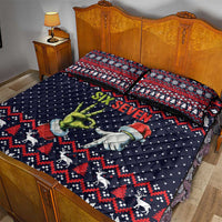 Grinch Hand Six Seven Xmas Quilt Bed Set Meme Gen Alpha Slang - Wonder Print Shop