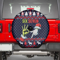 Grinch Hand Six Seven Xmas Spare Tire Cover Meme Gen Alpha Slang - Wonder Print Shop