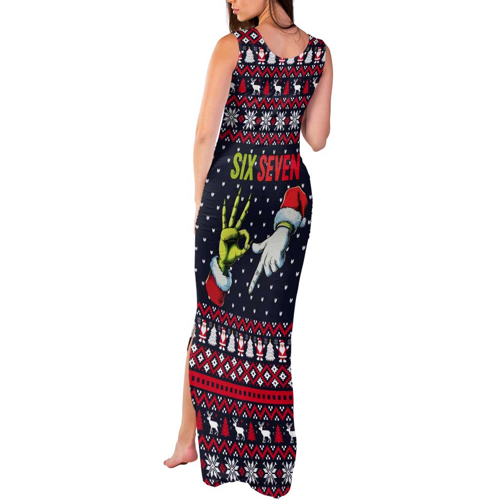 Grinch Hand Six Seven Xmas Tank Maxi Dress Meme Gen Alpha Slang - Wonder Print Shop
