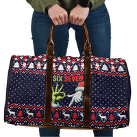 Grinch Hand Six Seven Xmas Travel Bag Meme Gen Alpha Slang - Wonder Print Shop