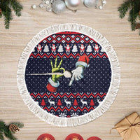 Grinch Hand Six Seven Xmas Tree Skirt Meme Gen Alpha Slang - Wonder Print Shop