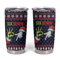 Grinch Hand Six Seven Xmas Tumbler Cup Meme Gen Alpha Slang - Wonder Print Shop