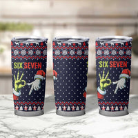 Grinch Hand Six Seven Xmas Tumbler Cup Meme Gen Alpha Slang - Wonder Print Shop