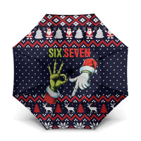 Grinch Hand Six Seven Xmas Umbrella Meme Gen Alpha Slang - Wonder Print Shop