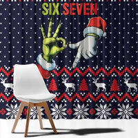 Grinch Hand Six Seven Xmas Window Curtain Meme Gen Alpha Slang - Wonder Print Shop