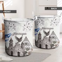 Nicaragua Leon Cathedral Laundry Basket Motmot with Plumeria Style - Wonder Print Shop