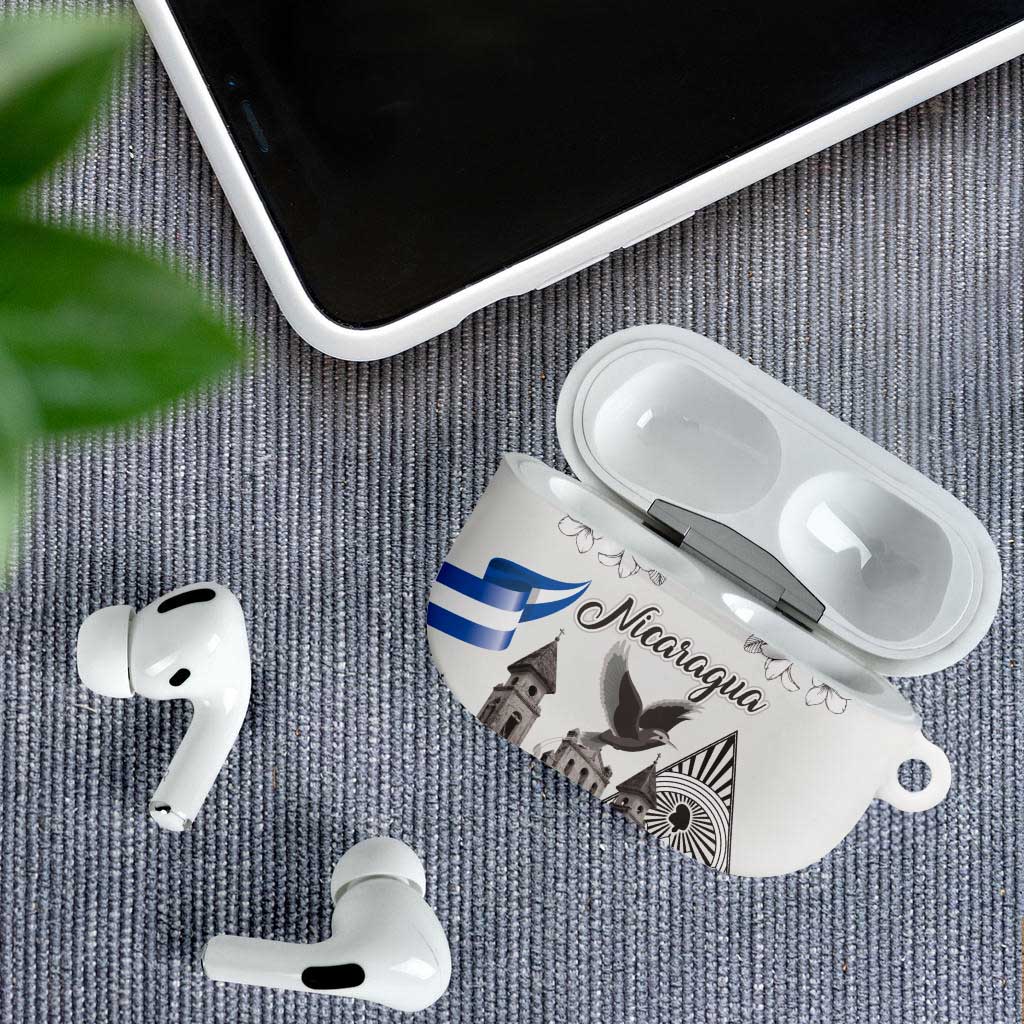 Nicaragua Leon Cathedral AirPods Case Motmot with Plumeria Style - Wonder Print Shop