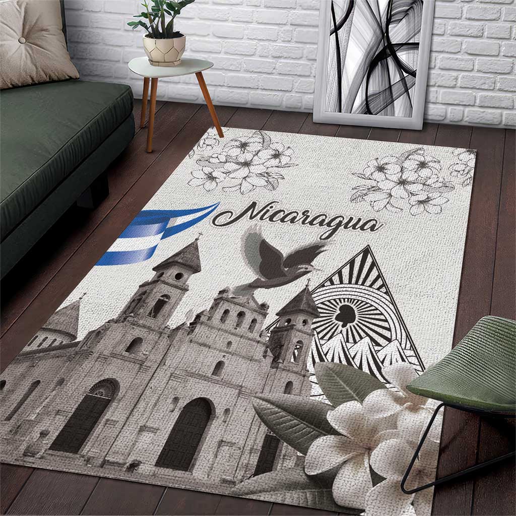 Nicaragua Leon Cathedral Area Rug Motmot with Plumeria Style - Wonder Print Shop