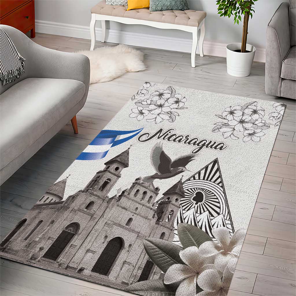 Nicaragua Leon Cathedral Area Rug Motmot with Plumeria Style - Wonder Print Shop