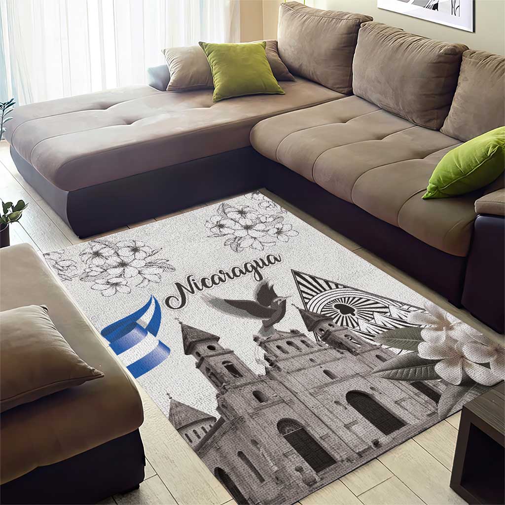 Nicaragua Leon Cathedral Area Rug Motmot with Plumeria Style - Wonder Print Shop