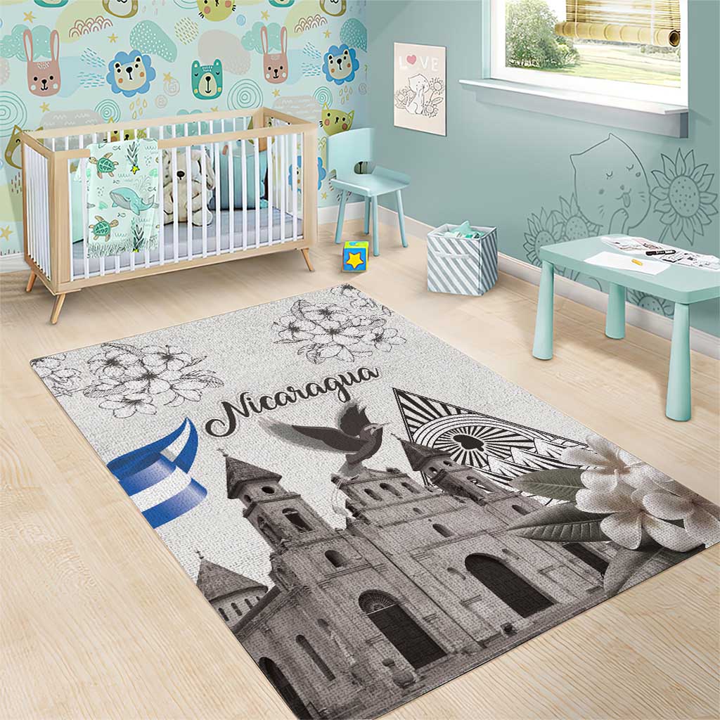 Nicaragua Leon Cathedral Area Rug Motmot with Plumeria Style - Wonder Print Shop