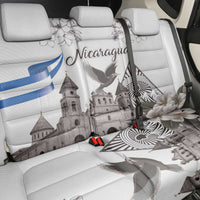 Nicaragua Leon Cathedral Back Car Seat Cover Motmot with Plumeria Style - Wonder Print Shop