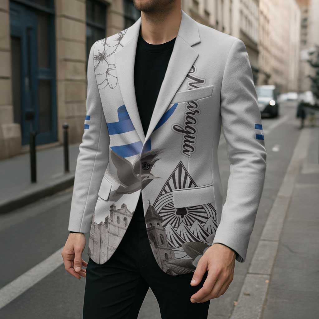Nicaragua Leon Cathedral Blazer Motmot with Plumeria Style - Wonder Print Shop