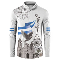 Nicaragua Leon Cathedral Button Sweatshirt Motmot with Plumeria Style - Wonder Print Shop