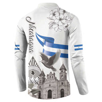 Nicaragua Leon Cathedral Button Sweatshirt Motmot with Plumeria Style - Wonder Print Shop