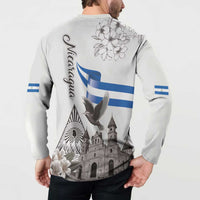 Nicaragua Leon Cathedral Button Sweatshirt Motmot with Plumeria Style - Wonder Print Shop