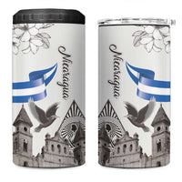 Nicaragua Leon Cathedral 4 in 1 Can Cooler Tumbler Motmot with Plumeria Style - Wonder Print Shop