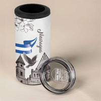 Nicaragua Leon Cathedral 4 in 1 Can Cooler Tumbler Motmot with Plumeria Style - Wonder Print Shop