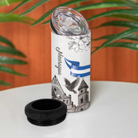 Nicaragua Leon Cathedral 4 in 1 Can Cooler Tumbler Motmot with Plumeria Style - Wonder Print Shop