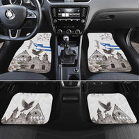 Nicaragua Leon Cathedral Car Mats Motmot with Plumeria Style - Wonder Print Shop