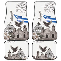 Nicaragua Leon Cathedral Car Mats Motmot with Plumeria Style - Wonder Print Shop