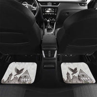 Nicaragua Leon Cathedral Car Mats Motmot with Plumeria Style - Wonder Print Shop