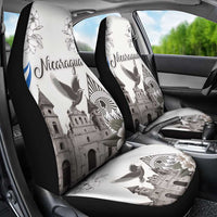 Nicaragua Leon Cathedral Car Seat Cover Motmot with Plumeria Style - Wonder Print Shop