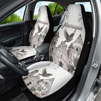 Nicaragua Leon Cathedral Car Seat Cover Motmot with Plumeria Style - Wonder Print Shop