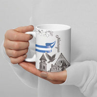 Nicaragua Leon Cathedral Ceramic Mug Motmot with Plumeria Style - Wonder Print Shop