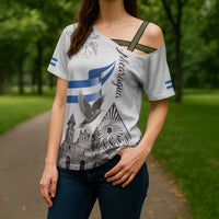 Nicaragua Leon Cathedral Cross Shoulder Shirt Motmot with Plumeria Style - Wonder Print Shop