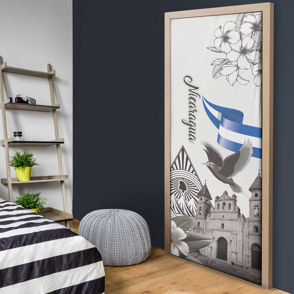 Nicaragua Leon Cathedral Door Cover Motmot with Plumeria Style - Wonder Print Shop