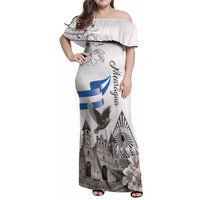 Nicaragua Leon Cathedral Family Matching Off Shoulder Maxi Dress and Hawaiian Shirt Motmot with Plumeria Style - Wonder Print Shop