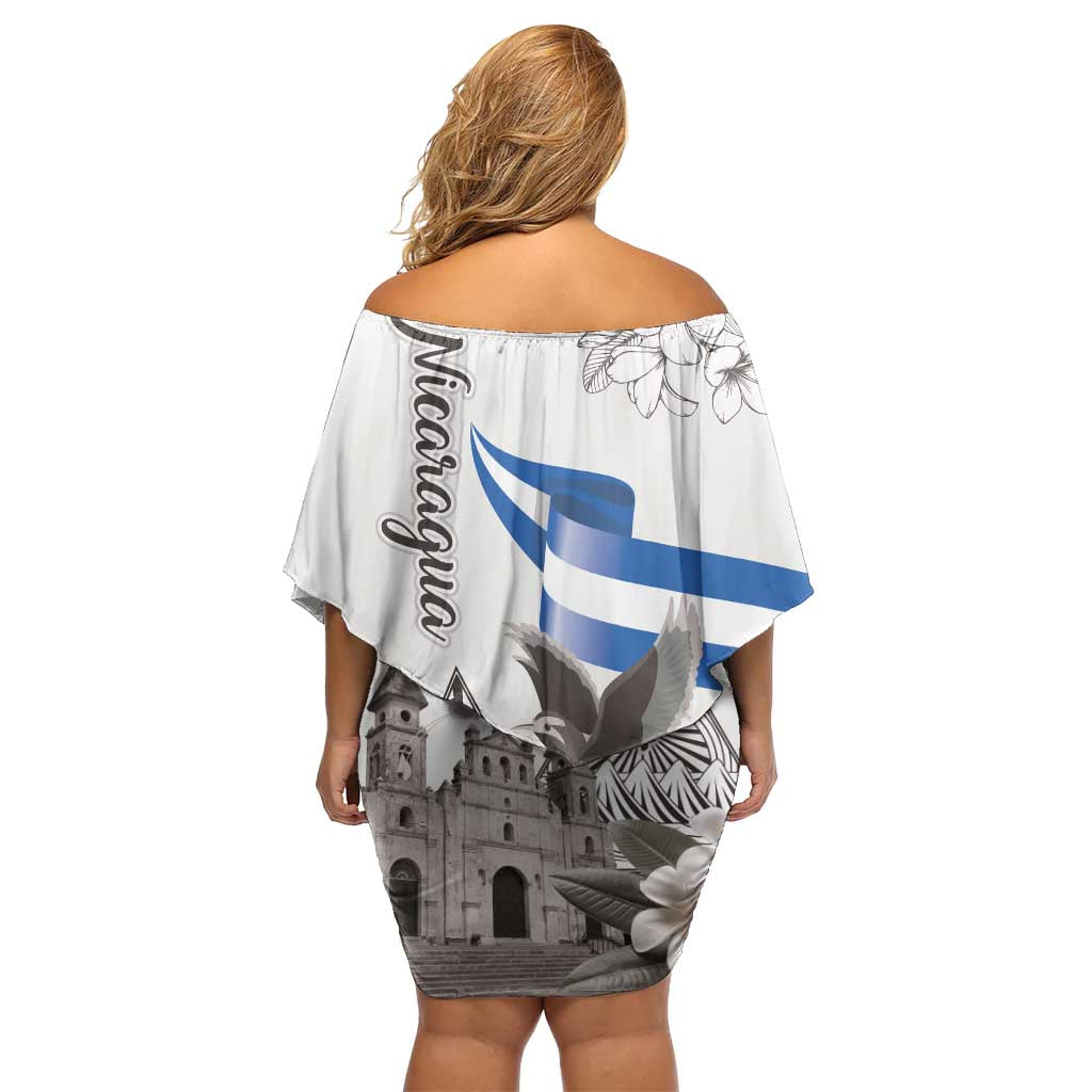 Nicaragua Leon Cathedral Family Matching Off Shoulder Short Dress and Hawaiian Shirt Motmot with Plumeria Style - Wonder Print Shop