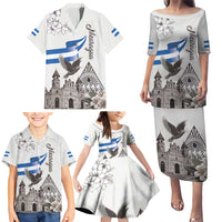 Nicaragua Leon Cathedral Family Matching Puletasi and Hawaiian Shirt Motmot with Plumeria Style - Wonder Print Shop