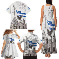 Nicaragua Leon Cathedral Family Matching Tank Maxi Dress and Hawaiian Shirt Motmot with Plumeria Style - Wonder Print Shop