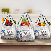 Nicaragua Leon Cathedral Grocery Bag Motmot with Plumeria Style - Wonder Print Shop