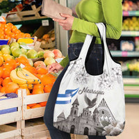 Nicaragua Leon Cathedral Grocery Bag Motmot with Plumeria Style - Wonder Print Shop