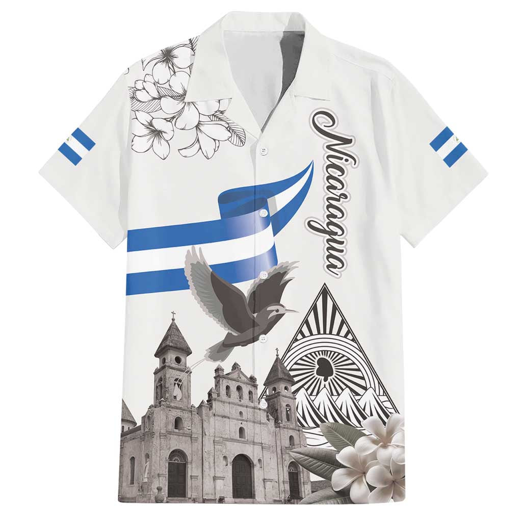 Nicaragua Leon Cathedral Hawaiian Shirt Motmot with Plumeria Style - Wonder Print Shop