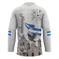 Nicaragua Leon Cathedral Hockey Jersey Motmot with Plumeria Style - Wonder Print Shop