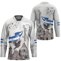 Nicaragua Leon Cathedral Hockey Jersey Motmot with Plumeria Style - Wonder Print Shop