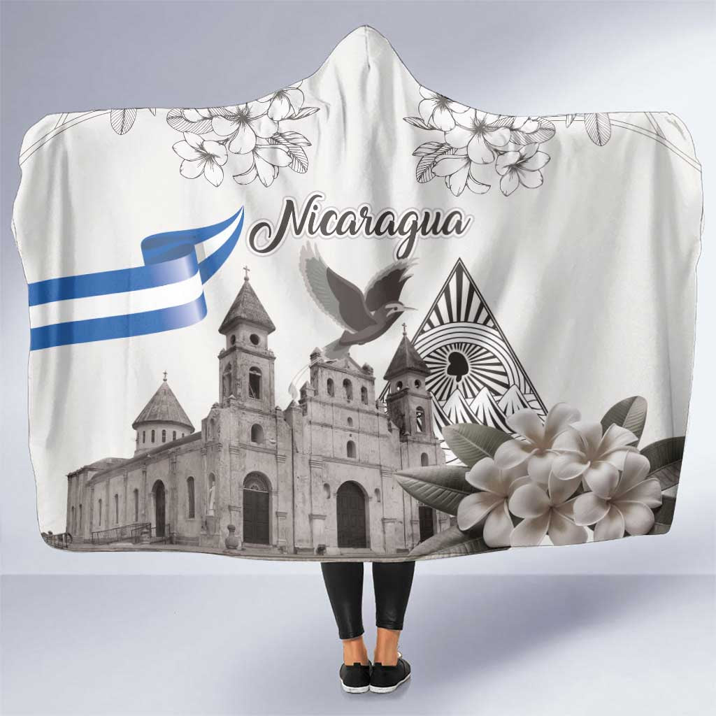 Nicaragua Leon Cathedral Hooded Blanket Motmot with Plumeria Style - Wonder Print Shop