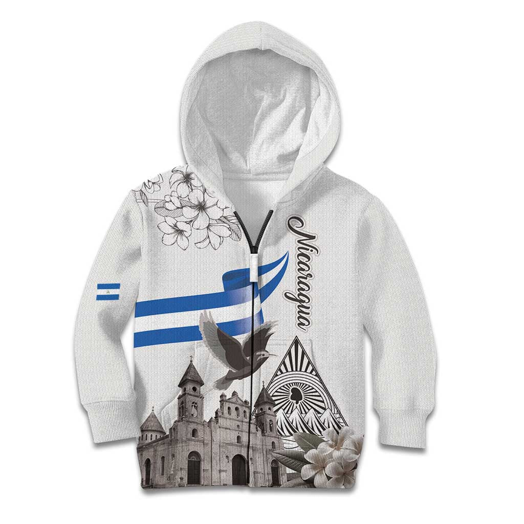 Nicaragua Leon Cathedral Kid Hoodie Motmot with Plumeria Style - Wonder Print Shop