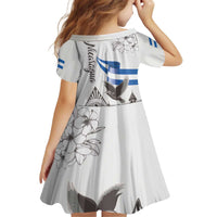 Nicaragua Leon Cathedral Kid Short Sleeve Dress Motmot with Plumeria Style - Wonder Print Shop