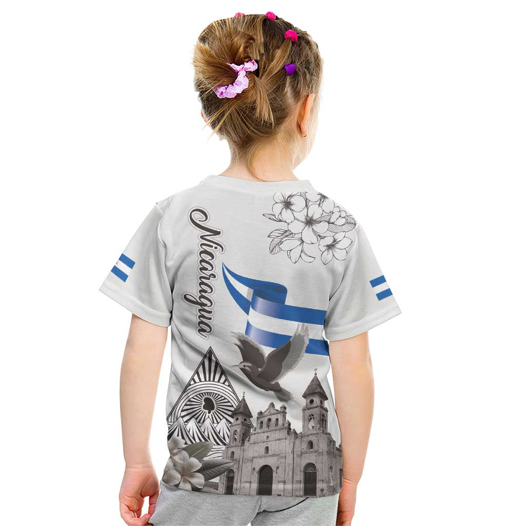 Nicaragua Leon Cathedral Kid T Shirt Motmot with Plumeria Style - Wonder Print Shop