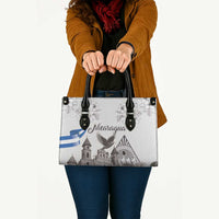 Nicaragua Leon Cathedral Leather Bag Motmot with Plumeria Style - Wonder Print Shop