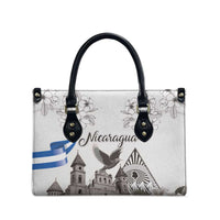Nicaragua Leon Cathedral Leather Bag Motmot with Plumeria Style - Wonder Print Shop