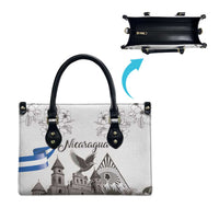 Nicaragua Leon Cathedral Leather Bag Motmot with Plumeria Style - Wonder Print Shop